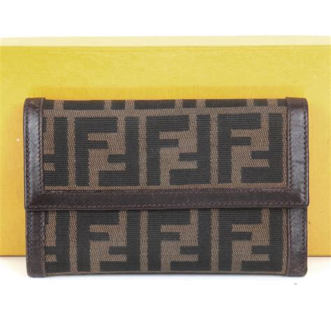 vintage fendi zucca wallet|fendi bifold wallet.